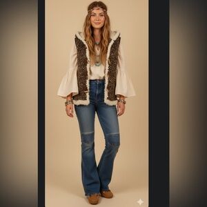 Vintage Curio Boucle Wool Blend Hooded Vest